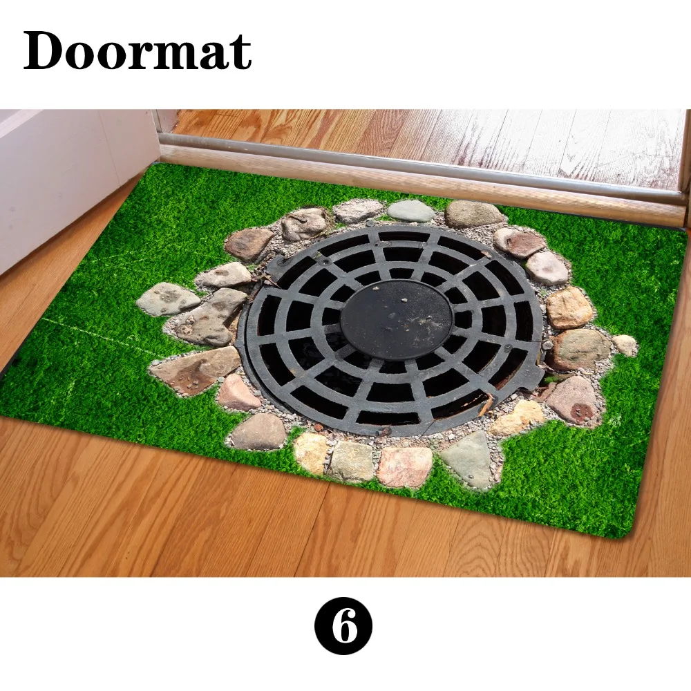 40*60 см коврики для входной двери забавный резиновый коврик модный ковер с 3D