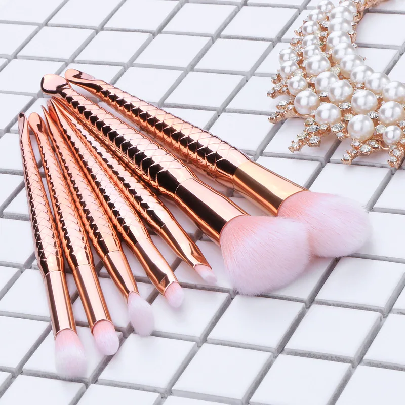 7 шт. Русалка Расчёски для волос Контур Blending Основа Косметическая пудра век Make Up