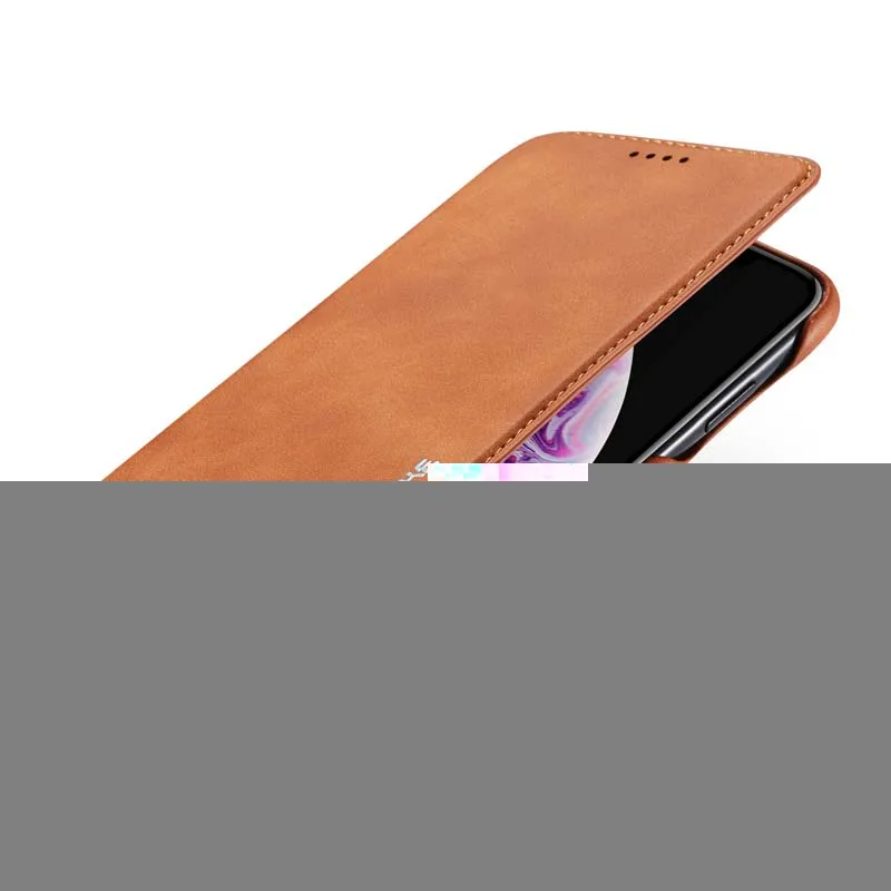Real Genuine Leather Case For iphone XS Max XR X case Cover Flip Wallet Card Holder Stand apple Xr mar Coque Funda | Мобильные