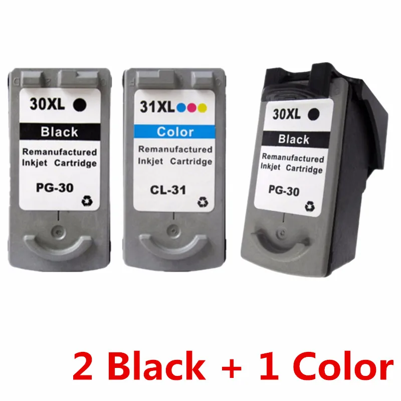 1 Set 1 Black Восстановленные картриджи для Canon PG-30 CL-31 PG 30 CL 31 PG30 CL31 PIXMA iP 1800 2600 МП 140 210 470 MX 300 310 - Цвет: 1 Set 1 Black