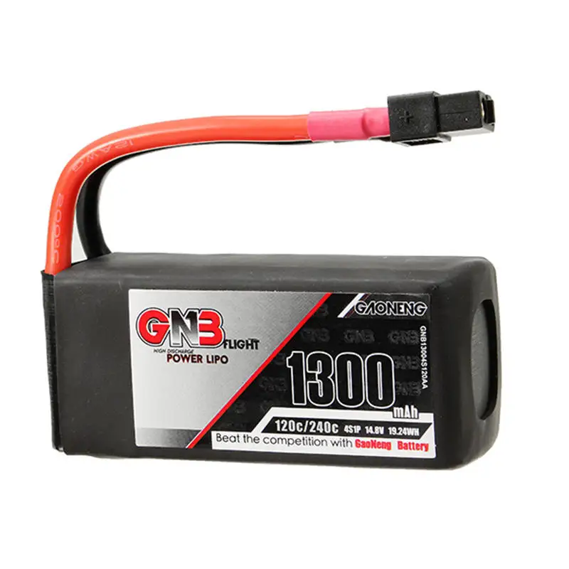 Аккумулятор Gaoneng GNB 14 8 в 1300 мАч гоночная Lipo батарея 120C/240C 19 24 Вт/ч FPV с проводом