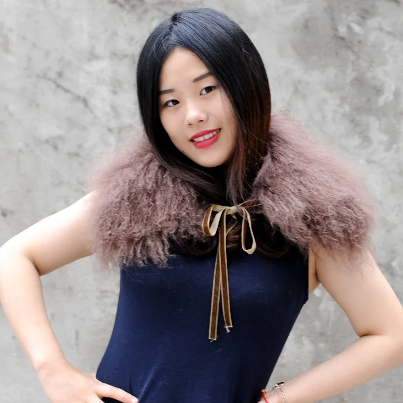 Оригинальный Тибетский воротник из овечьей шерсти Прямая доставка|tibetan lamb fur|fur