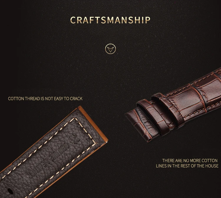 Genuine Leather Watch Band First layer cowhide Matte Leather Straps For Wristwatch Bands Watch Accessories 22/24/26 mm Wholesale
