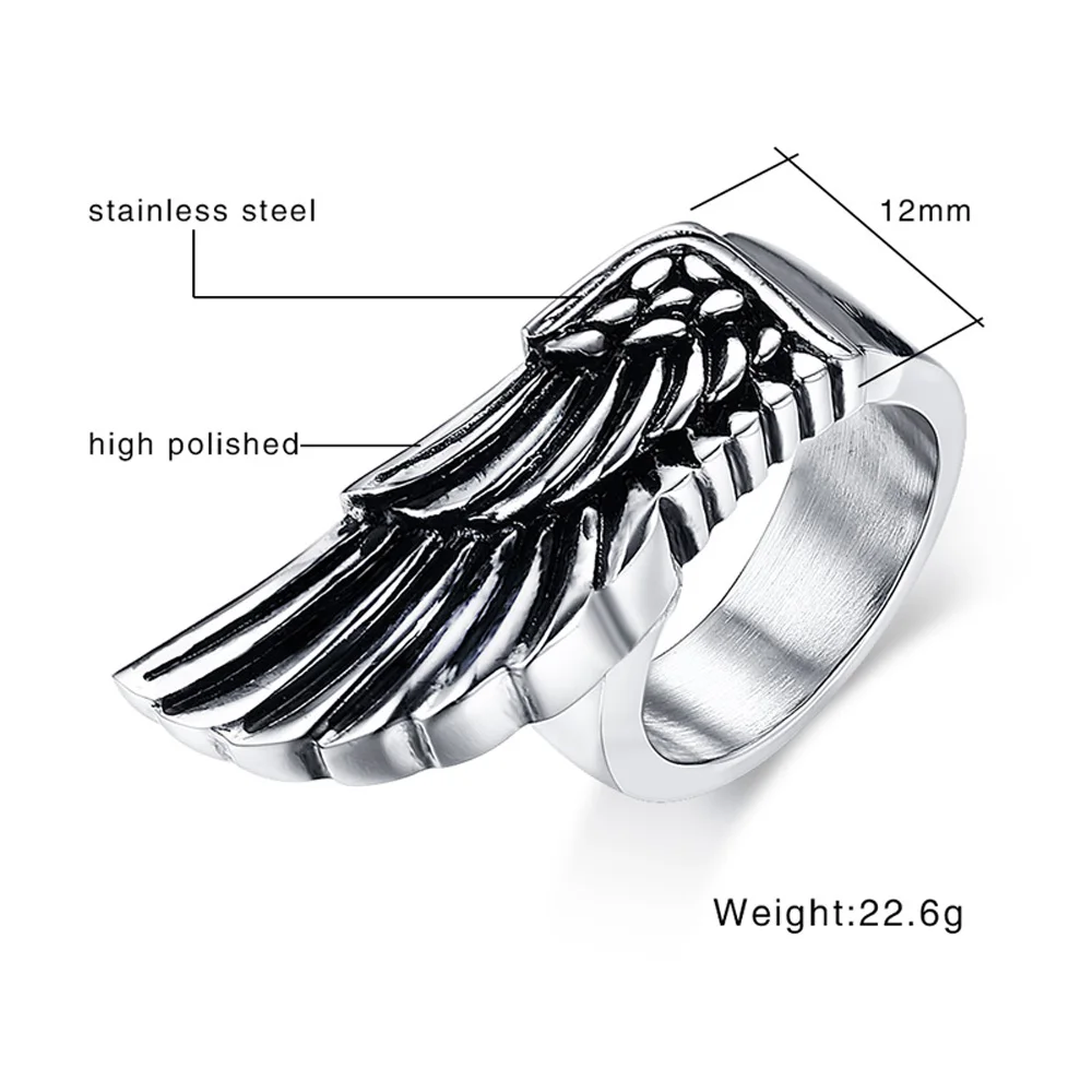 Heyrock 12 мм Широкий Высокое качество Нержавеющая сталь крыла палец кольцо для Для