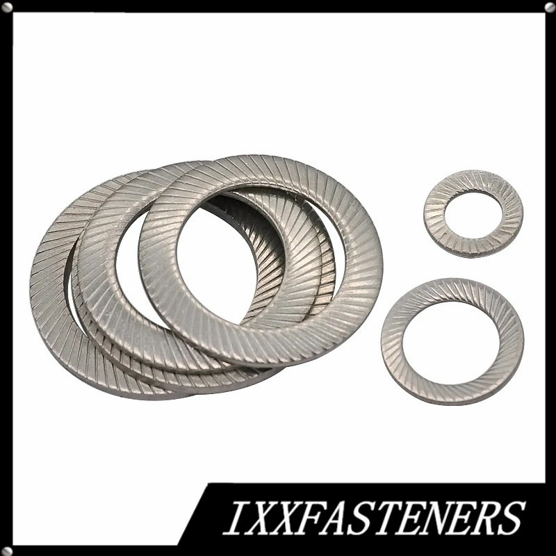 

100PCS M3 M4 M5 M6 M8 M10 M12 M14 M16 M20 M24 DIN9250(S) 65Mn Carbon Steel Wedge Locking Washer Safe Butterfly Lock Washerf Spe