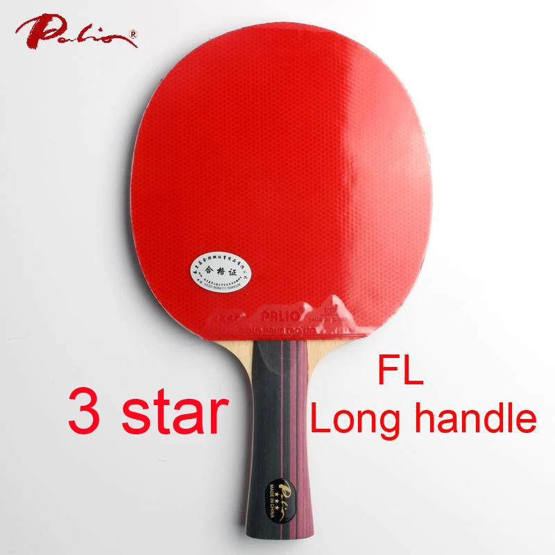FL long handle Palio 3 звезды настольный теннис ракетка готовая ракетка пинг понг ракетка быстрая атака с петлей ракетка спорт - Цвет: FL long handle