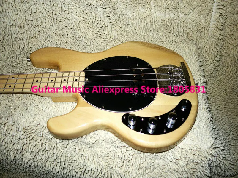 Бас-гитары натуральные 4 струны левшей Электрические бас-гитары кленовый гриф OEM