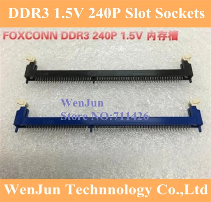 5 шт./лот высококачественные разъемы Foxconn DDR3 1 в гнезда для память настольного