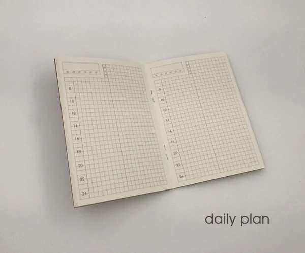 Daily Plan Записная книжка путешественника, сменная бумага, внутренняя бумага для наполнения, ежедневная заметка, мини-блокнот, Размер 9x12,5 см - Цвет: Daily Plan