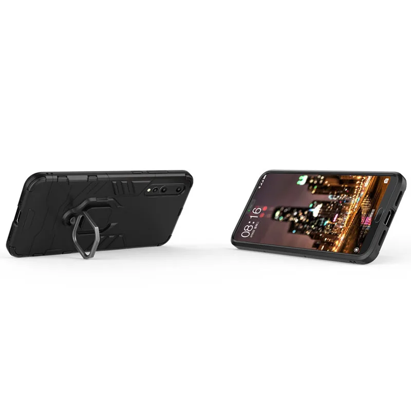 Чехол для телефона Huawei P30 Pro Mate 9/10/20 ударопрочный чехол с кольцом на палец Honor 10 Lite