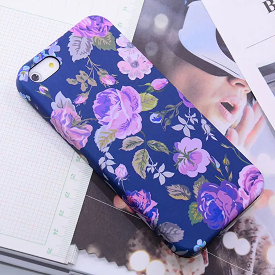 Silicone Soft TPU Phone case For iPhone 6 6S Floral Cover 7 8 X Flower Pattern Plus Funda coque |