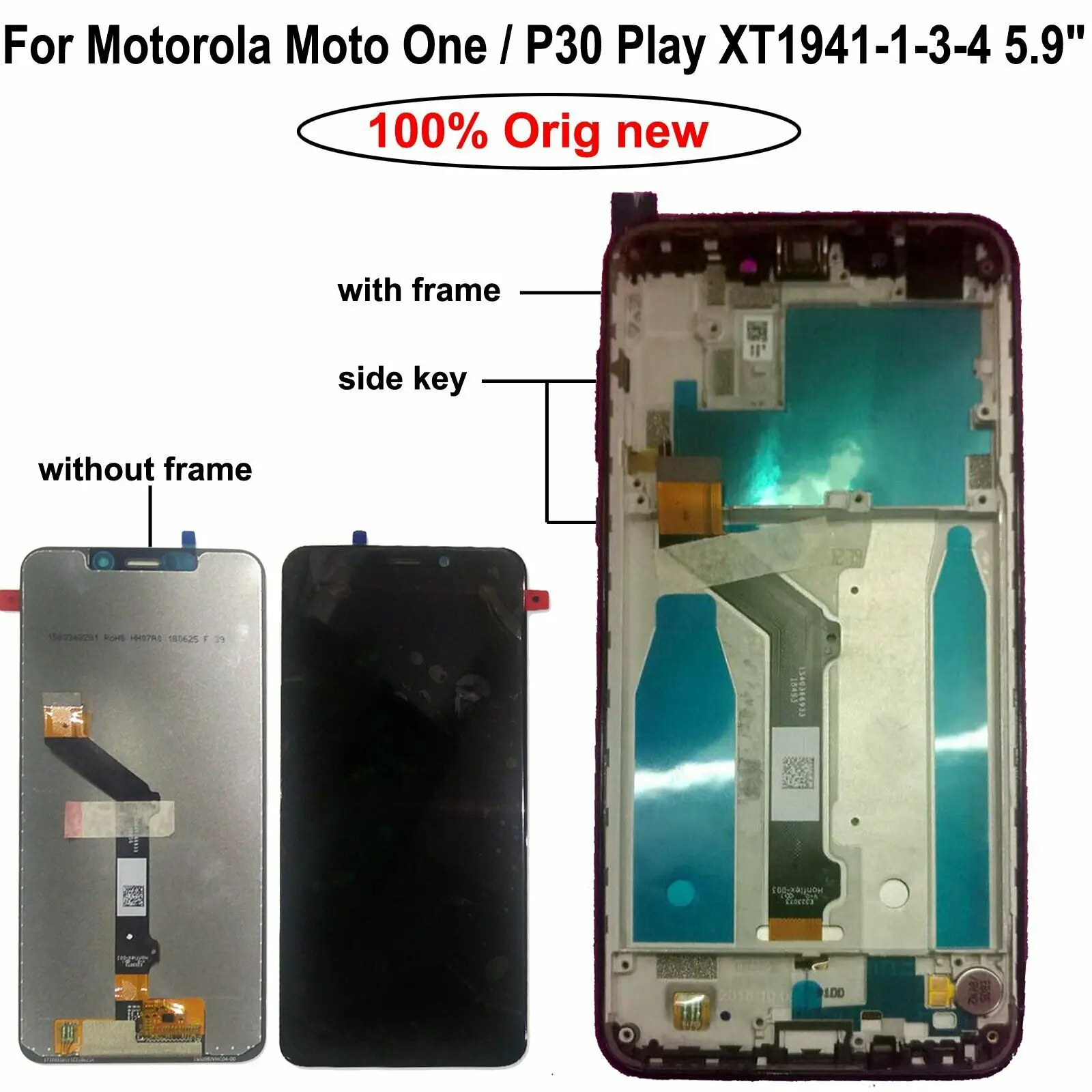 Качественный ЖК дисплей + рамка 5 86 дюйма для Motorola P30 Play кодирующий