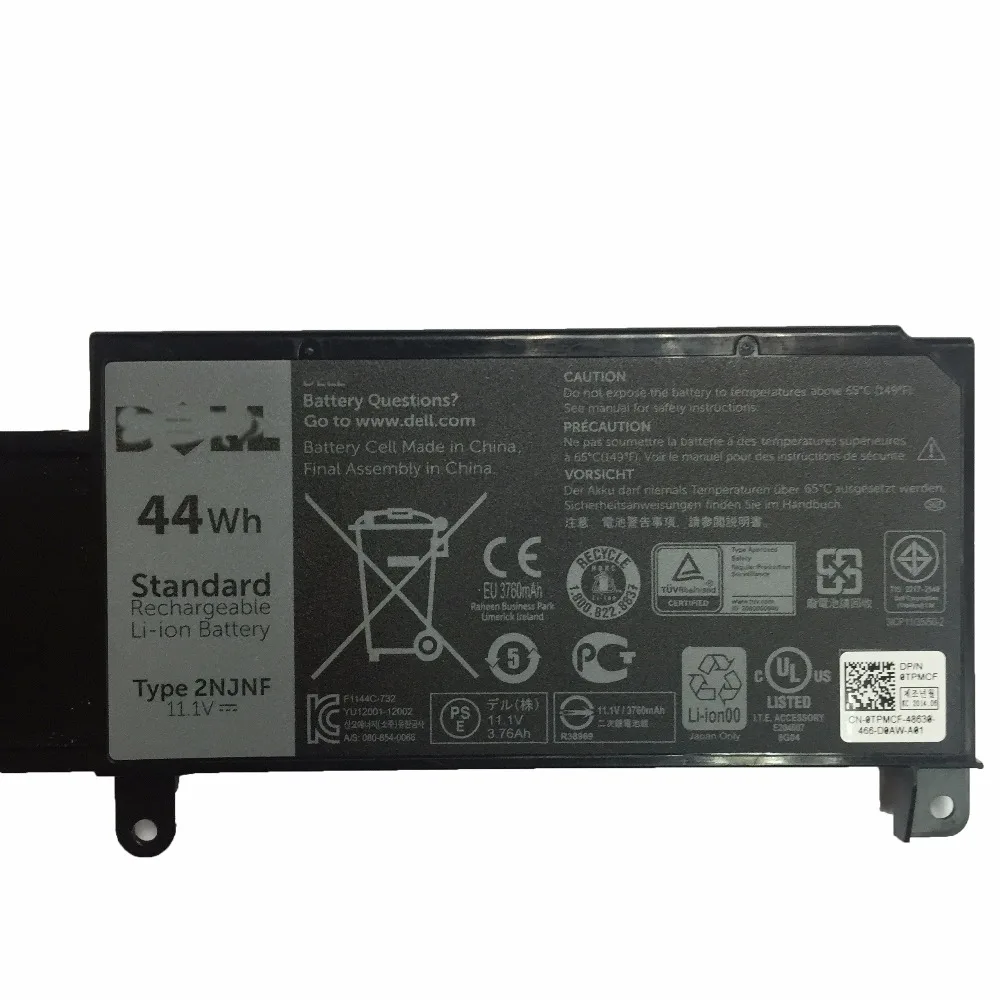 Новый оригинальный аккумулятор для ноутбука Dell 8jvdg T41M0 TPMCFl 14Z 14z (11 1) 5423 15z-5523 в 44wh |