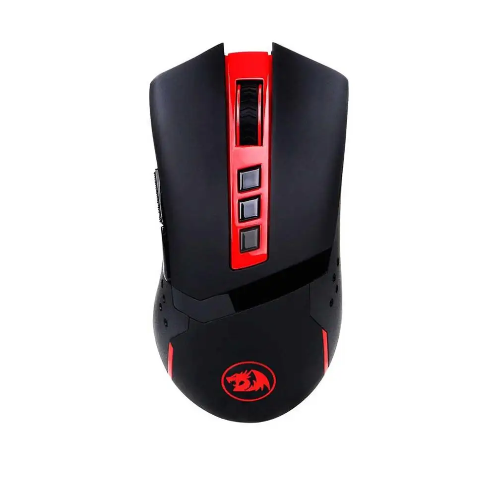Черный Redragon M692 9 Кнопка USB игры беспроводной мышь 4800 точек на дюйм эргономичный мышь для лэптопа 5,2 - Цвет: Черный