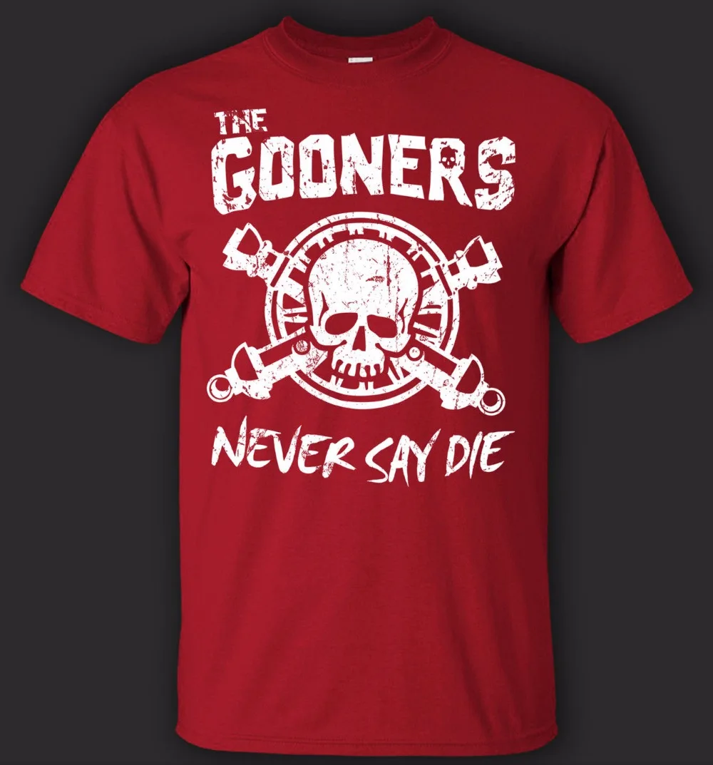 

2019 New Men's T Shirt 100% Cotton Short Sleeve O-Neck Tops Tee Shirts Gooner Never Say Die Funny T Shirts