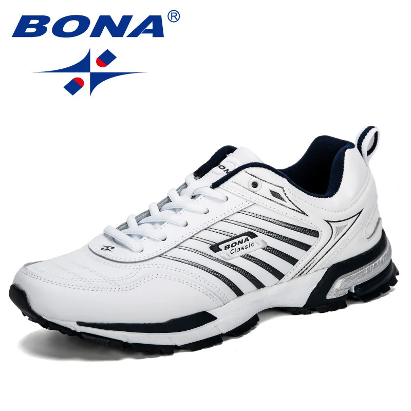 BONA 2019 новые дизайнерские мужские кроссовки для бега спортивные уличные Корзины