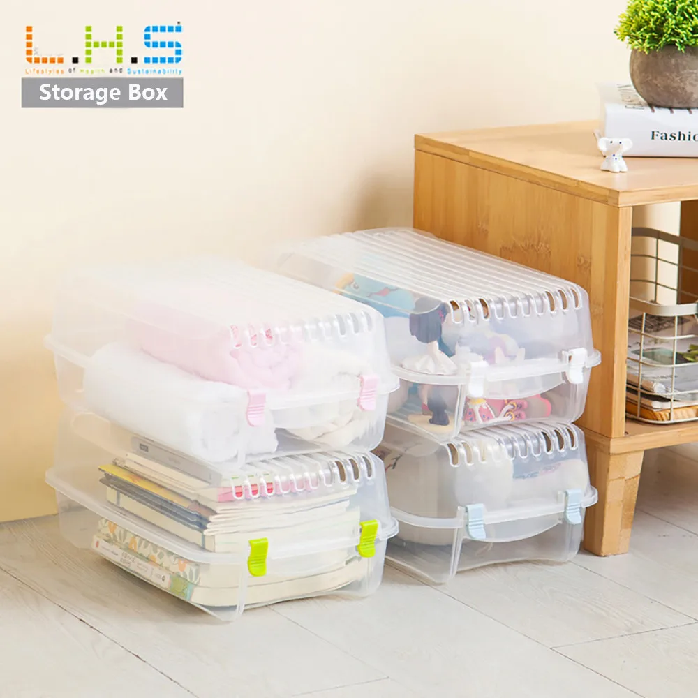 Коробка для обуви прозрачная пластиковая мужская обувь Штабелируемая коробка