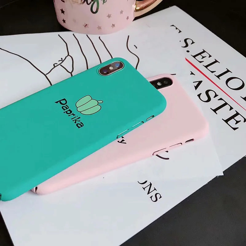 Boucho фрукты Паприка морковь Клубника Лимон печати чехол для телефона iPhone X 6 6S 7 8 Plus
