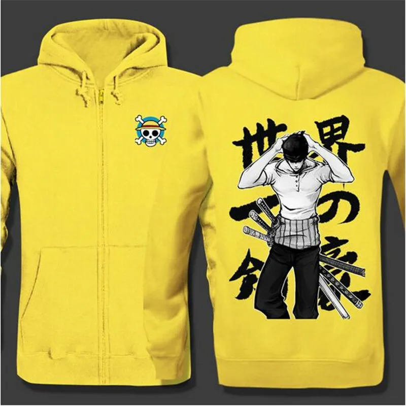 Осенне-зимняя куртка на молнии пальто мультипликационная анимация Roronoa Зоро