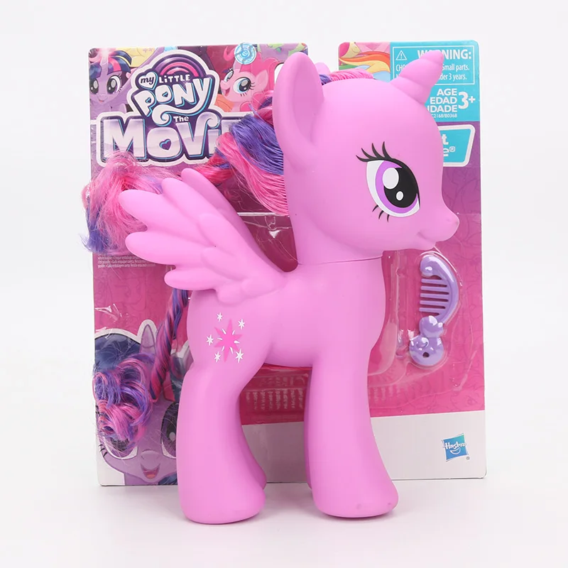 new box purple Игрушки My Little Pony 8 дюймов Friends Princess Rainbow Dash Twilight Sparkle Cadance Celestia фигурка Коллекция Модель Куклы - Цвет: new box purple