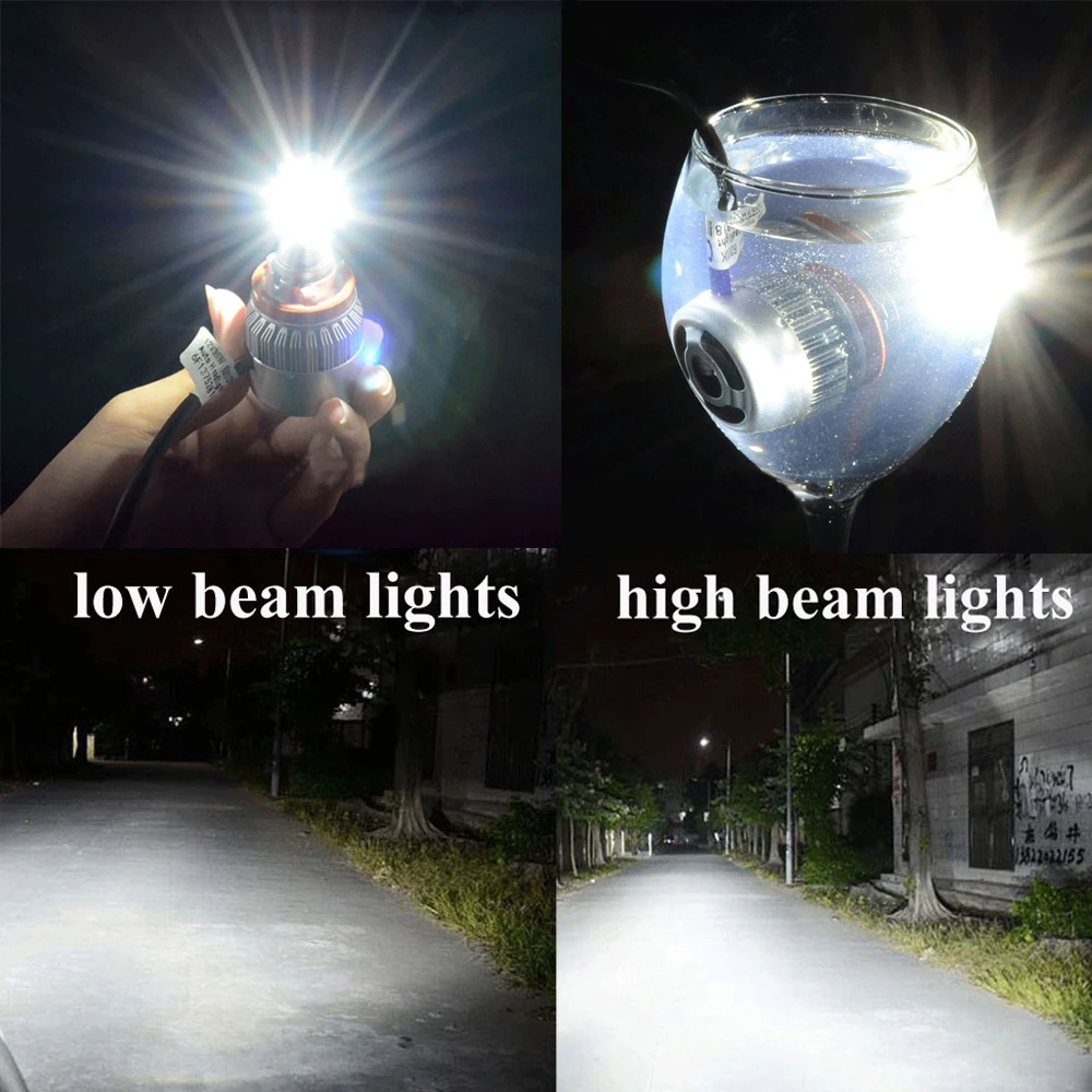 COB LED H7 фара 55 Вт каждая белая лампа набор налобный фонарь 12 В автомобильный