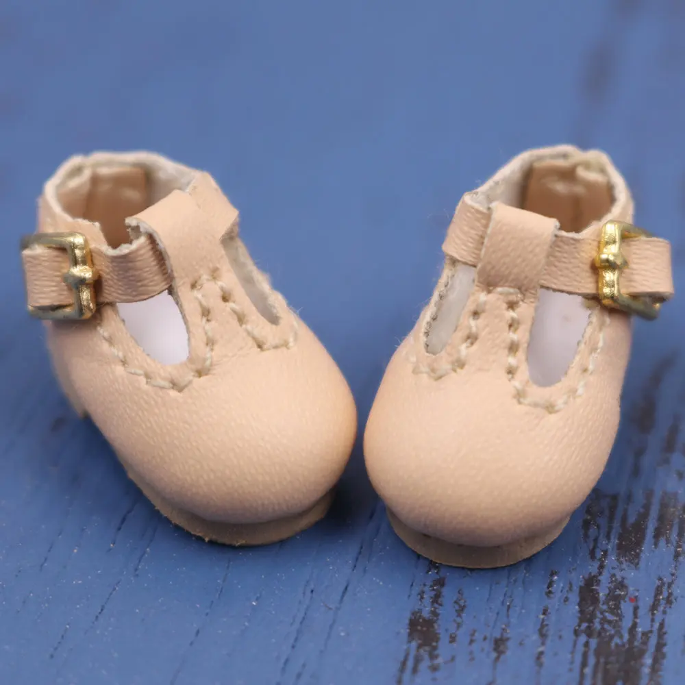 beige Винтажная обувь с круглым носком Blyth doll, размер можно выбрать для 1/6 Blyth, ICT, Pullip или 1/8 Middie - Цвет: beige