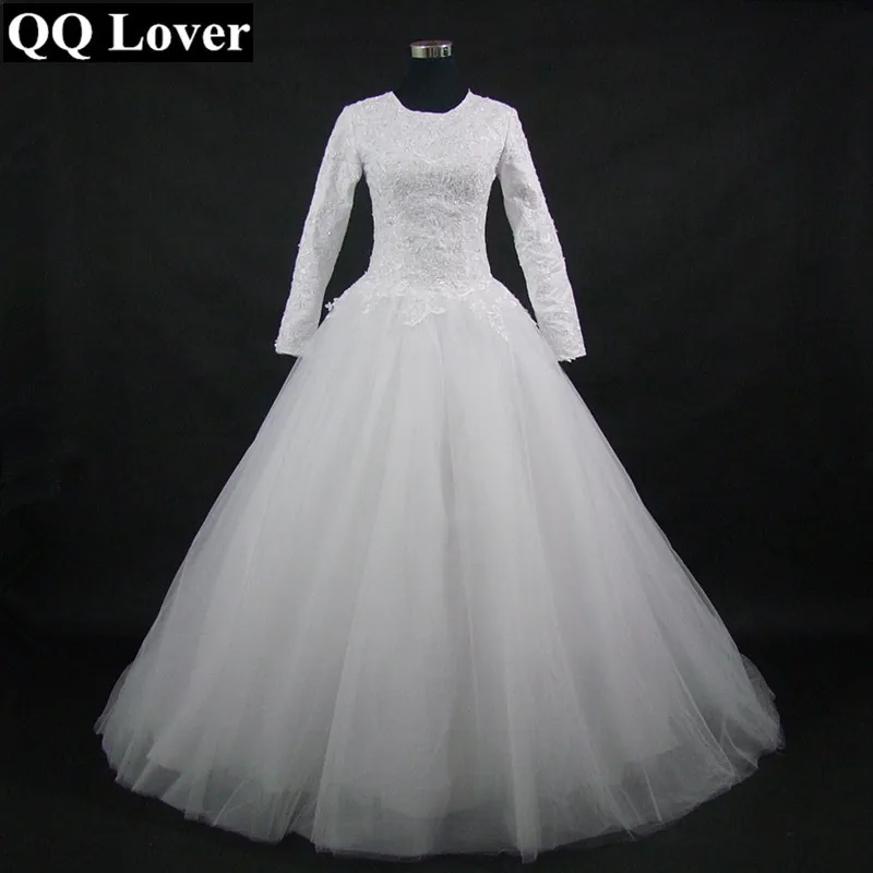 Новинка 2019 винтажное кружевное мусульманское бальное платье с длинным рукавом