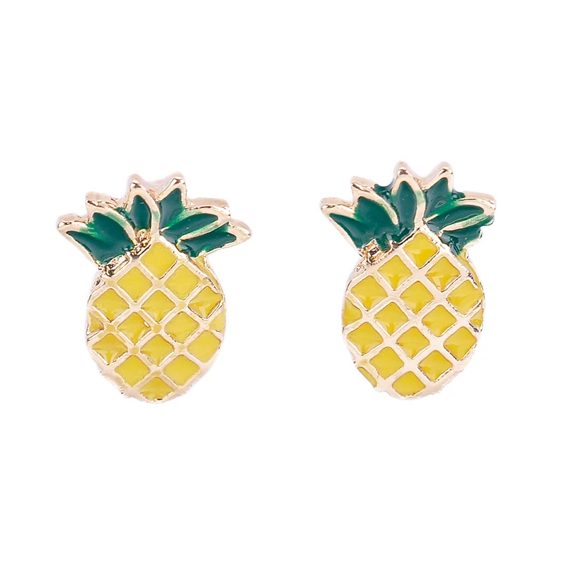 Серьги с фруктами женские милые серьги ананасом Модные ювелирные аксессуары