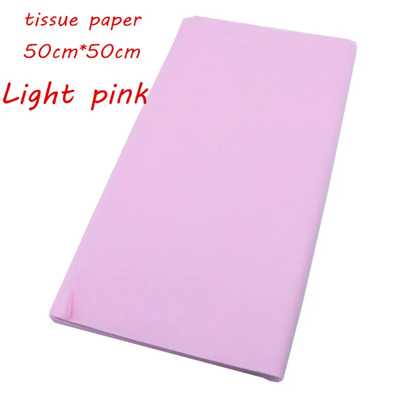 Light pink 38 шт./пакет 50x50 см подарочная упаковка ремесло ткани Бумага Цветок Оберточной Бумага рулон футболка с изображением бутылки вина обувь Костюмы упаковочная упаковка - Цвет: Light pink