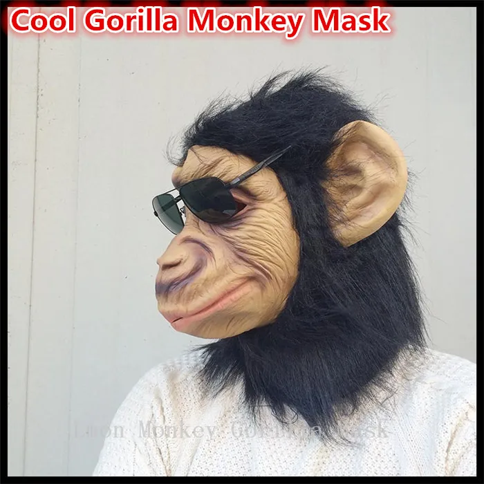 Бесплатная доставка маски для Хэллоуина маскарада гориллы принадлежности