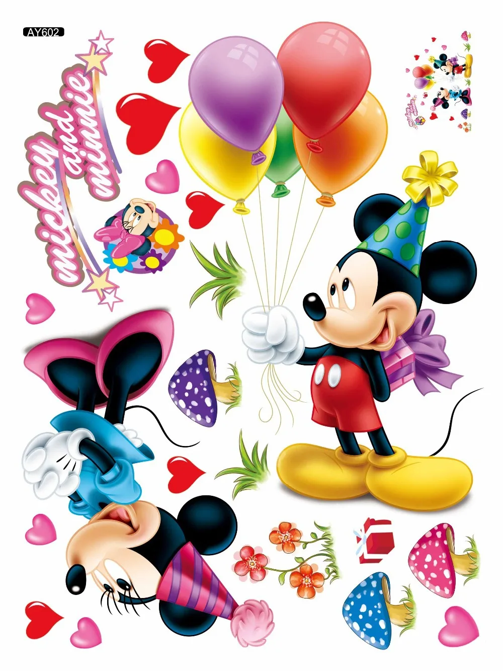 Настенные 3D Наклейки для детской комнаты с рисунком мышки домашний декор 602