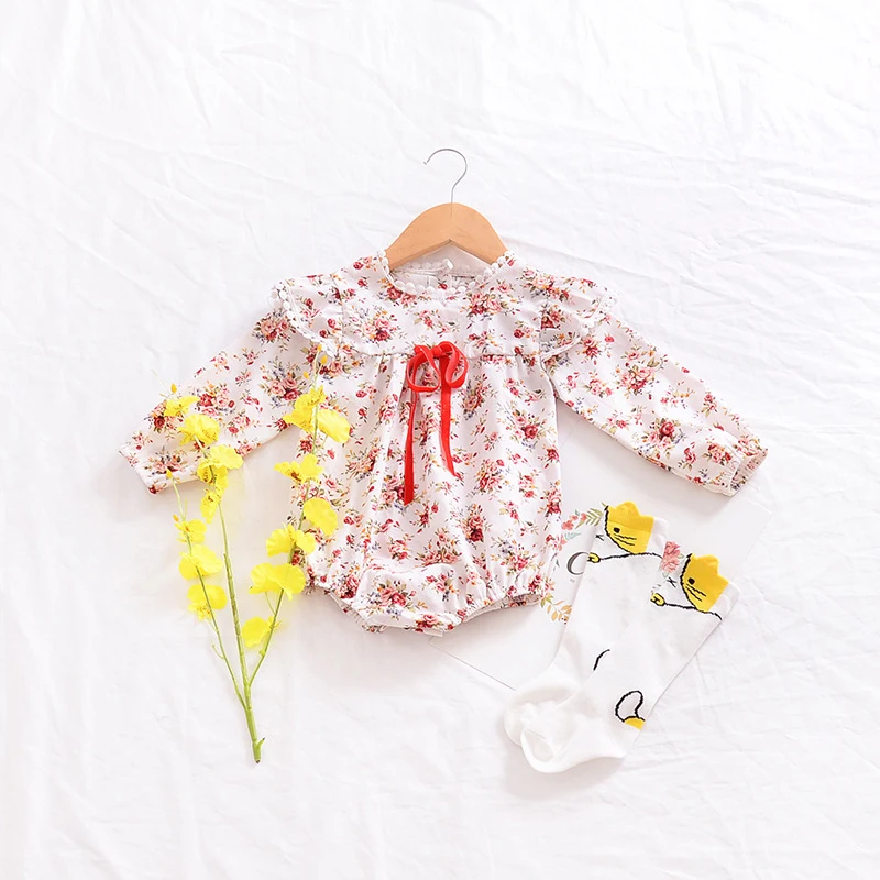 Горячая Детские Обувь для девочек Кружево Цветочный принт с длинными рукавами