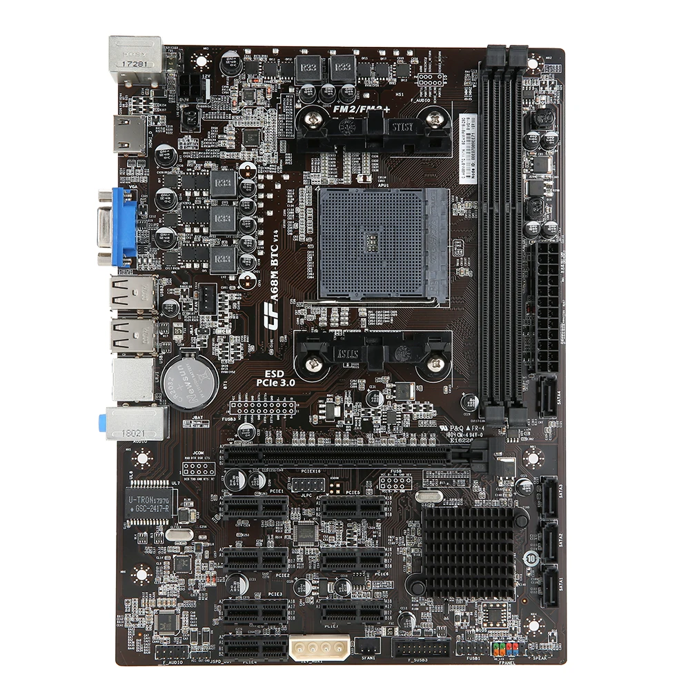 Красочные C.A68M-BTC YV14 системная плата материнской платы для AMD A68 SATA3.0 ATX материнская плата для Шахтерских шахтеров