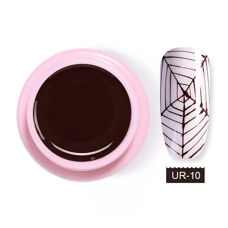 Ur Sugar, 5 мл, рисунок, шелк, паук, гель-лайнер для ногтей, живопись, Гель-лак, вытягивающий провод, лак для ногтей, украшение, лак для ногтей - Цвет: 10