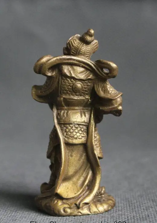 Chinese Fengshui Brass Stand Warrior Veda Wei Tuo Boddhisattva Statue Sculpture | Дом и сад