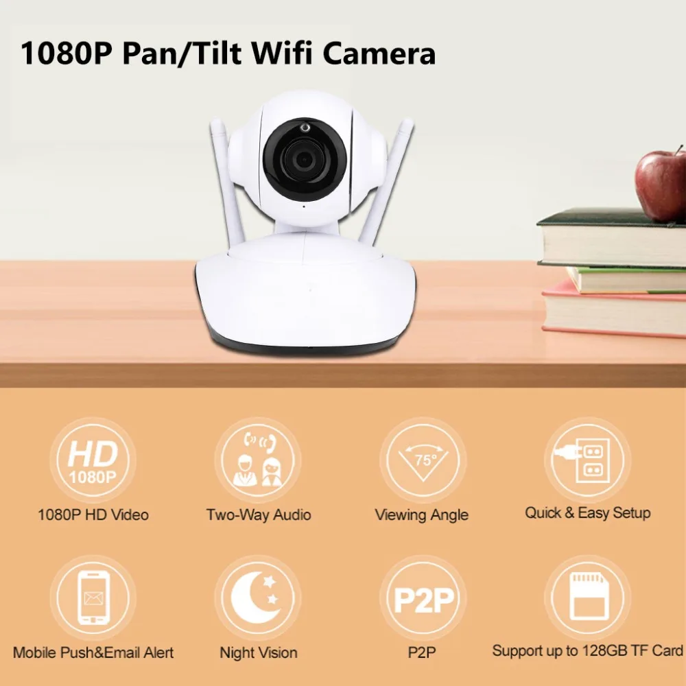 

1080P IP Camera Wireless Home Security IP Camera Surveillance Camera Wifi Night Vision CCTV Camera Baby Monitor 1920x1080