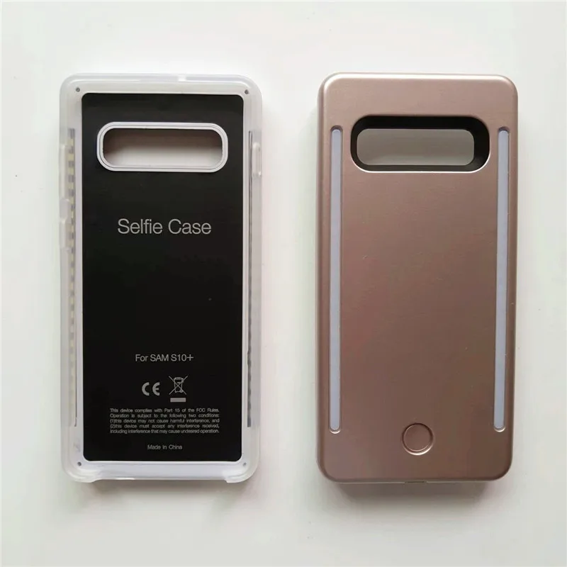 Rose gold Новое поступление светильник светящийся чехол для телефона для galaxy S10 Plus чехол фото заполняющий светильник артефакт для samsung S9 S8 plus селфи мобильный корпус - Цвет: Rose gold