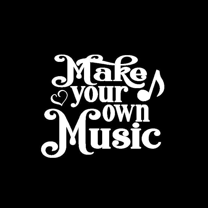 QYPF 16CM*13.4CM Funny Car-styling Make Your Own Music Vinyl Car Sticker Decal Black Silver C15-3267 | Автомобили и мотоциклы