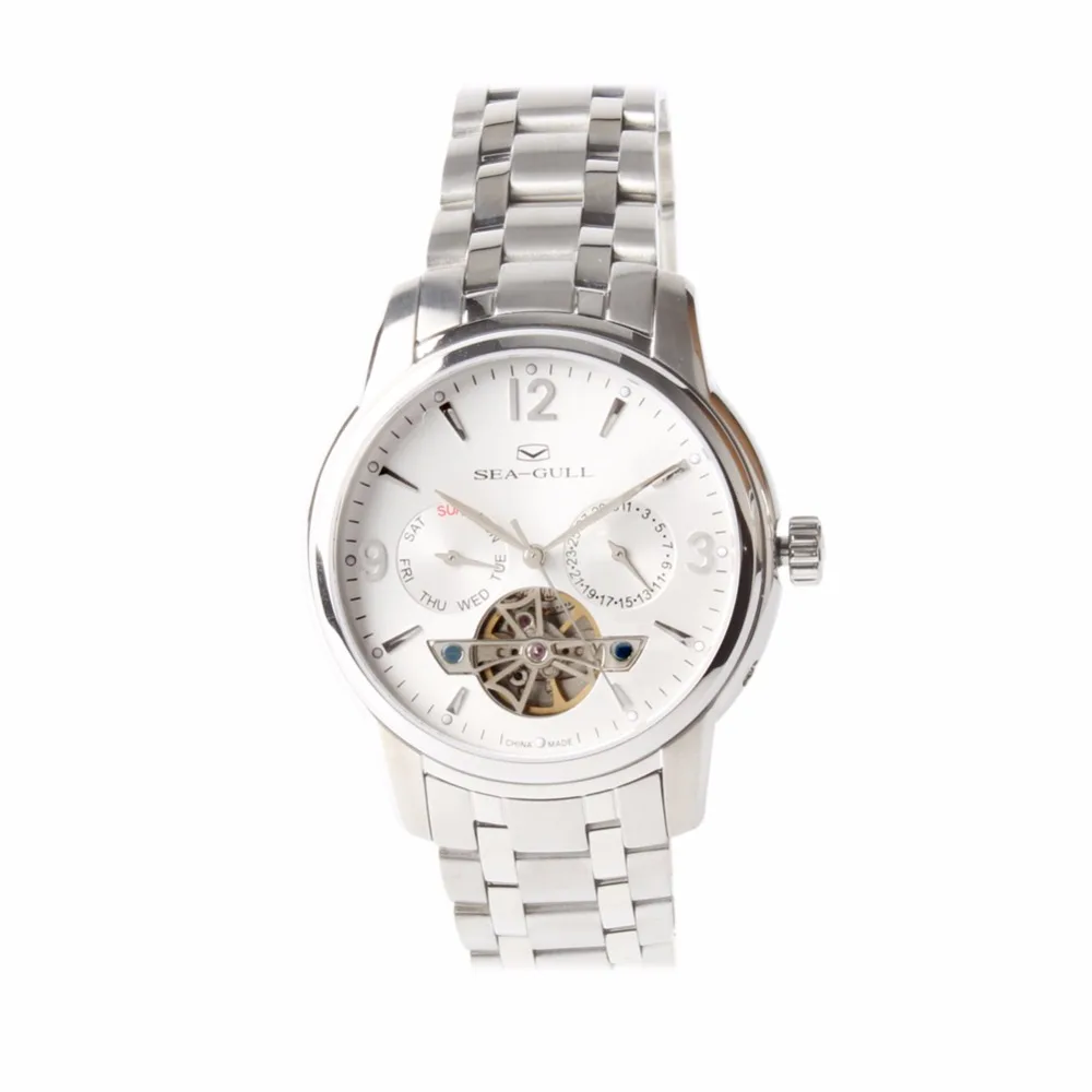 Мужские автоматические механические часы в стиле ретро с циферблатом черным или