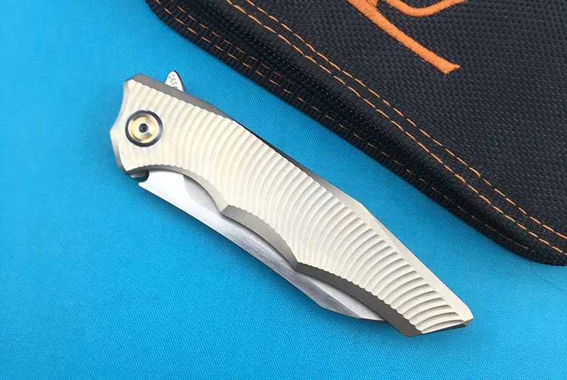 LiBing Origina Smurf складной нож m390 лезвие титановая ручка Открытый Отдых Охота фрукты нож EDC инструменты коллекция подарки