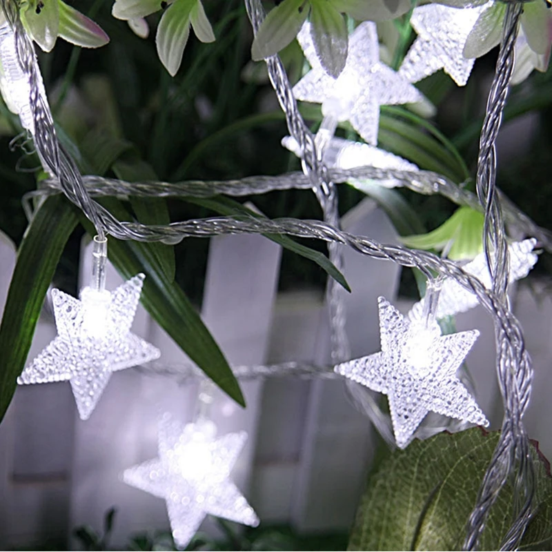 

Star Shaped LED Fairy String Light 1M 2M 4M 10M 3*AA Battery Operated Xmas Decorative Lamp For Christmas Tree Decoration