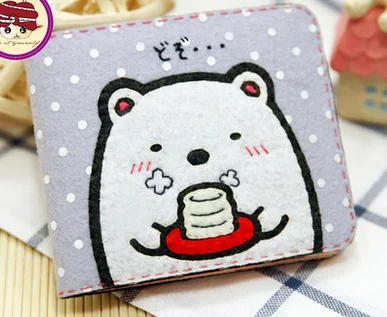 Мультфильм кошелек Ткань Фетр комплект не тканевые Craft DIY Вышивание ручной работы