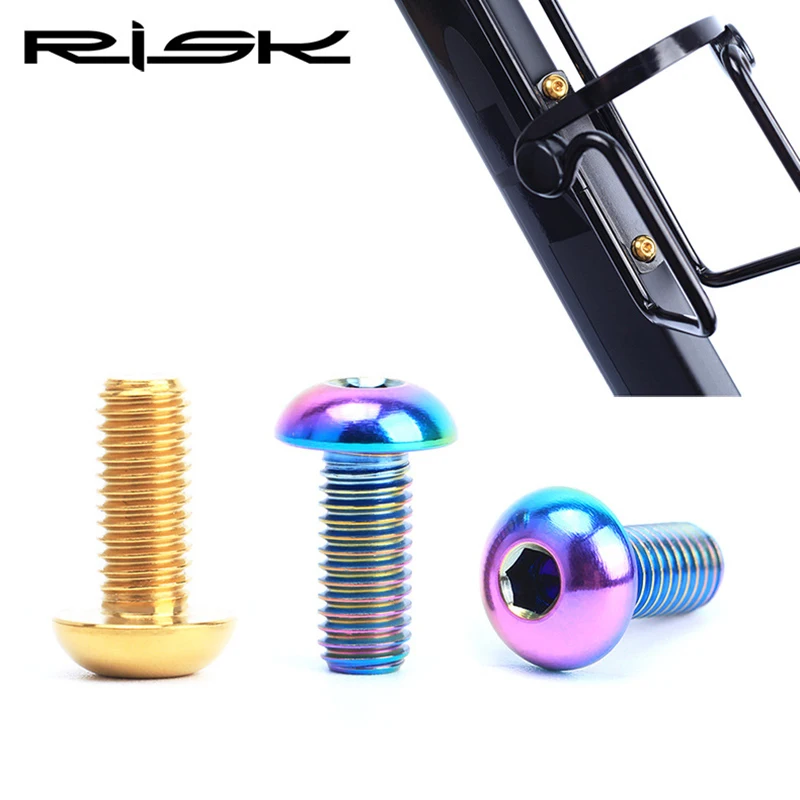 

2PCS M5x12mm Titanium Bottle Cage Bolt Mountain Bike Bottle Holder Screws Cycling Accessories Bicycle Water Bottle Cage Bolts