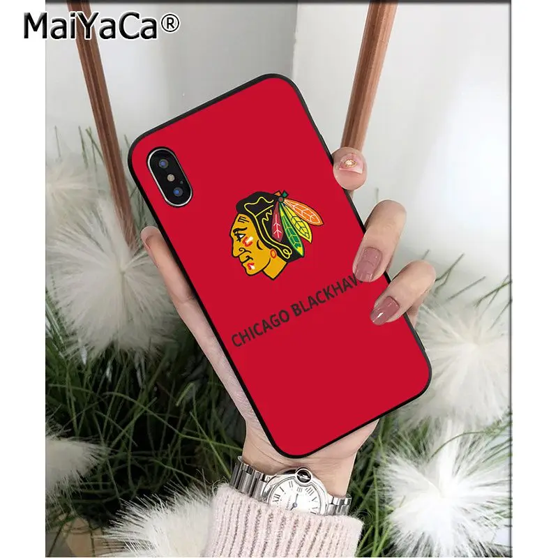 MaiYaCa Chicago Blackhawks ТПУ Мягкие аксессуары для телефонов чехол для телефона для iPhone X XS MAX 6 6S 7 7plus 8 8Plus 5 5S XR