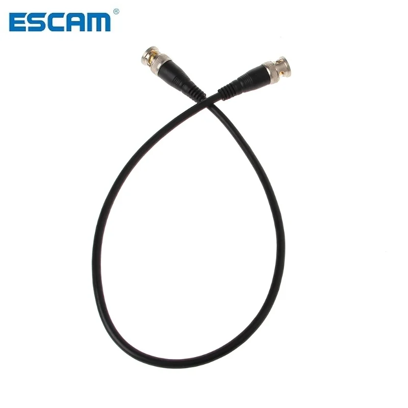 ESCAM BNC штекер-штекер никелированный прямой обжимной RG58 переходник для пигтейлов/проводов кабель 0,5 м