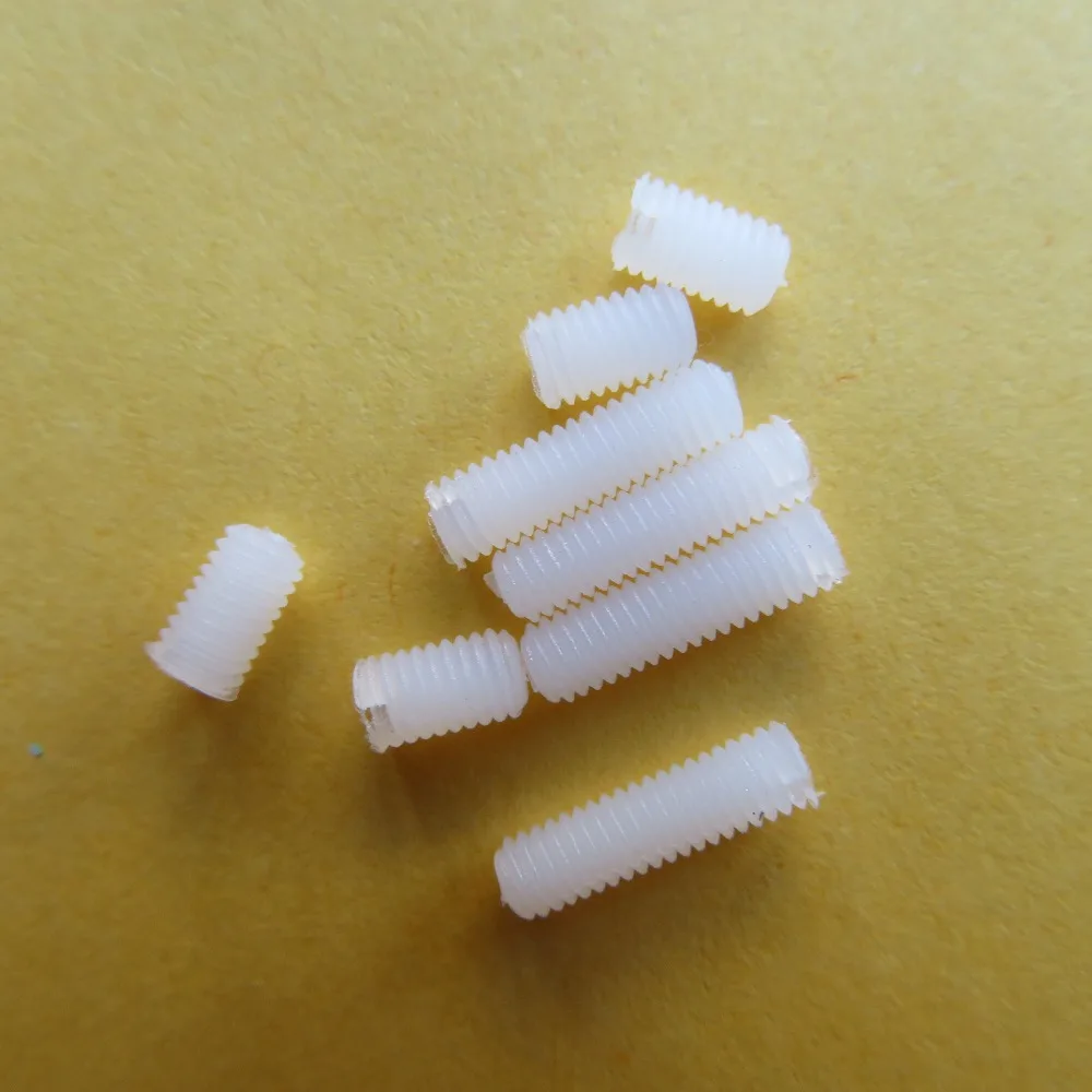 100 шт. M3 нейлоновый пластиковый круглый Безголовый винт резьба болт стойка