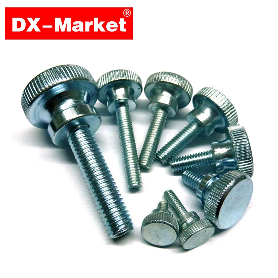 m3 Knurled bolt 6mm -20mm class 4.8 thumb screw DIN464 -B White zine bolts Chinese fasteners Manufacturer A043 | Обустройство дома