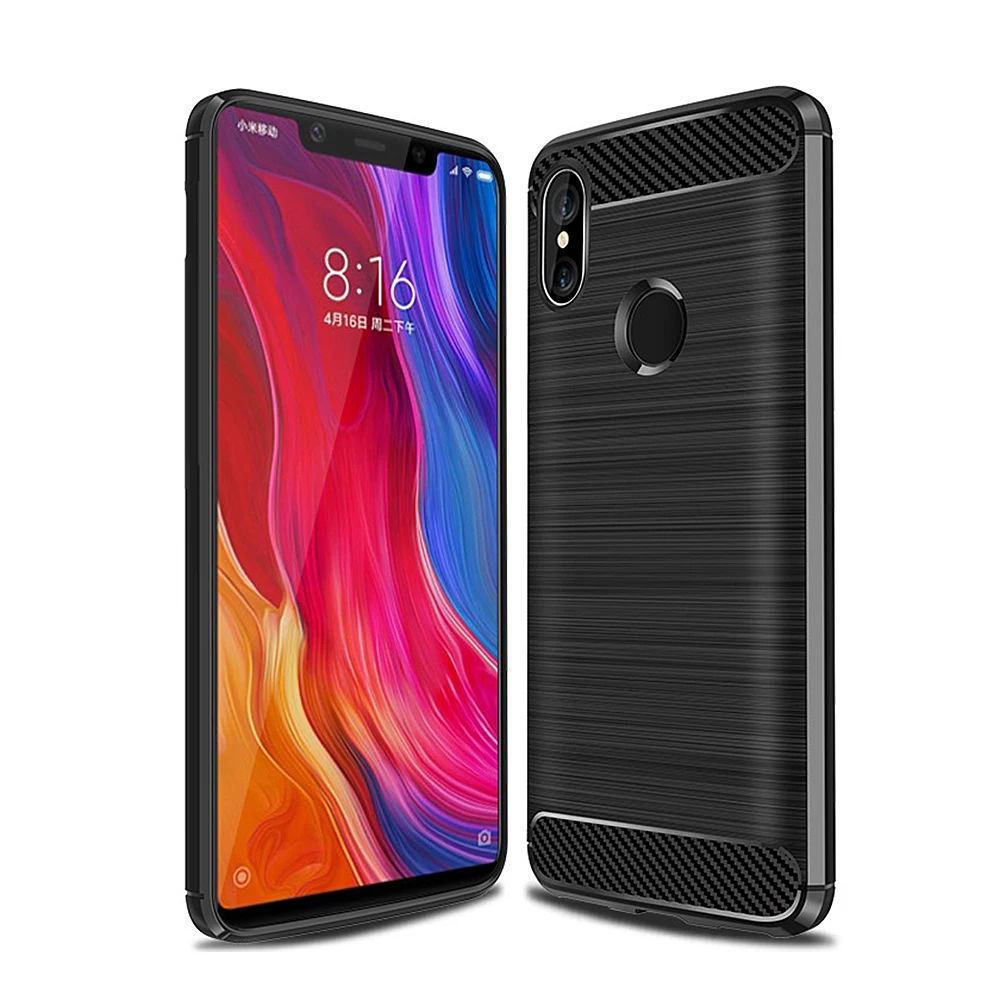 Black Чехол для телефона для xiaomi redmi note 5, 6 pro, чехол, задняя крышка, ТПУ, силикон, для xiaomi mi 8, a2, lite, mi x, 3, max, 3, pocophone, f1, чехол s - Цвет: Black