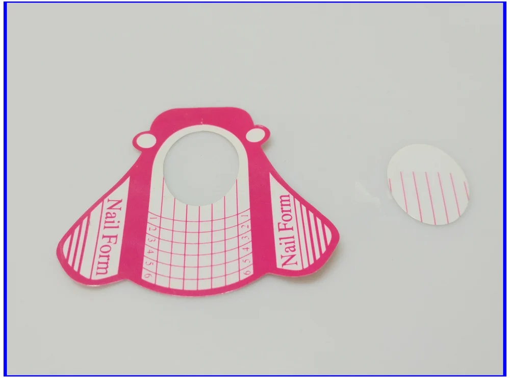 20 шт розовая бабочка u образная форма для наращивания ногтей рулонная акриловых