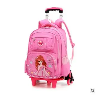 Школьная сумка, колёса для девочек, Колесные Рюкзаки, студенческий рюкзак на колесах, детский рюкзак для путешествий, сумки на колесиках